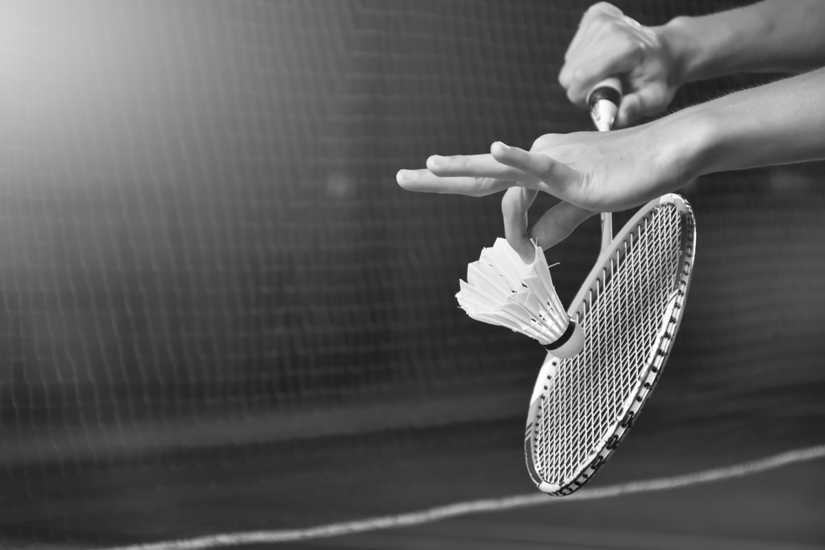Joueurs de badminton du club B2A en action
